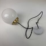 Pair of vintage opaline pendants