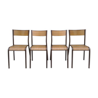 4 Mullca vintage school chairs
