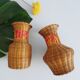 Pair of rattan vases, braided vase 1960