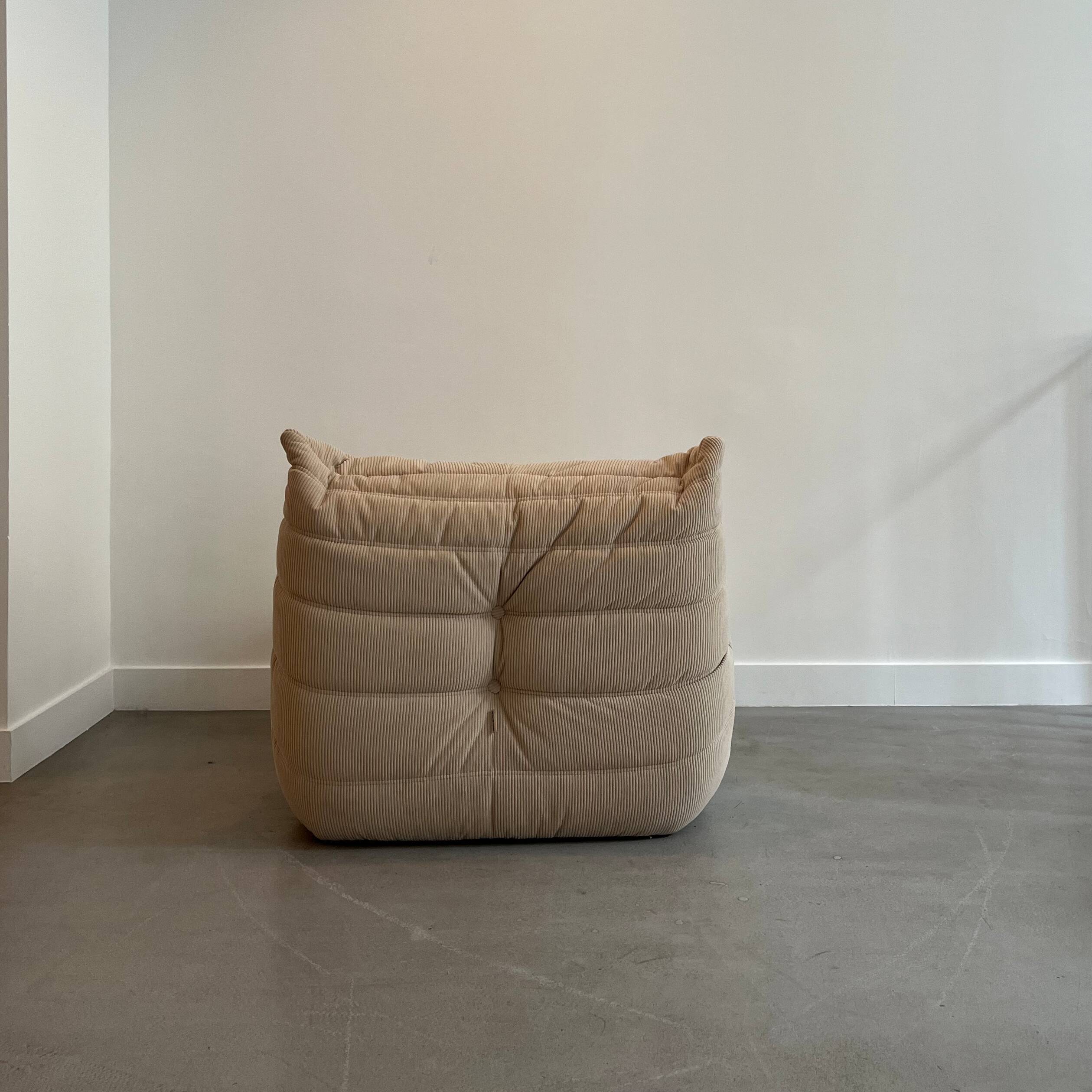 Togo Beige armchair by Michel Ducaroy for Ligne Roset