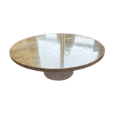 Travertine round table
