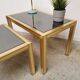 Tables gigognes laiton doré vintage 1970