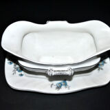 Antique Empire style porcelain sauceboat, hand-painted
