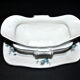 Antique Empire style porcelain sauceboat, hand-painted