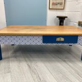 Table basse bleue
