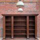 Large oak pharmacy display cabinet