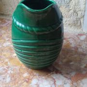 Green water pitcher by Poët Laval, Art Deco headband model