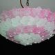 Elegant Murano ceiling light pink flower by Seguso for Venini, Italy