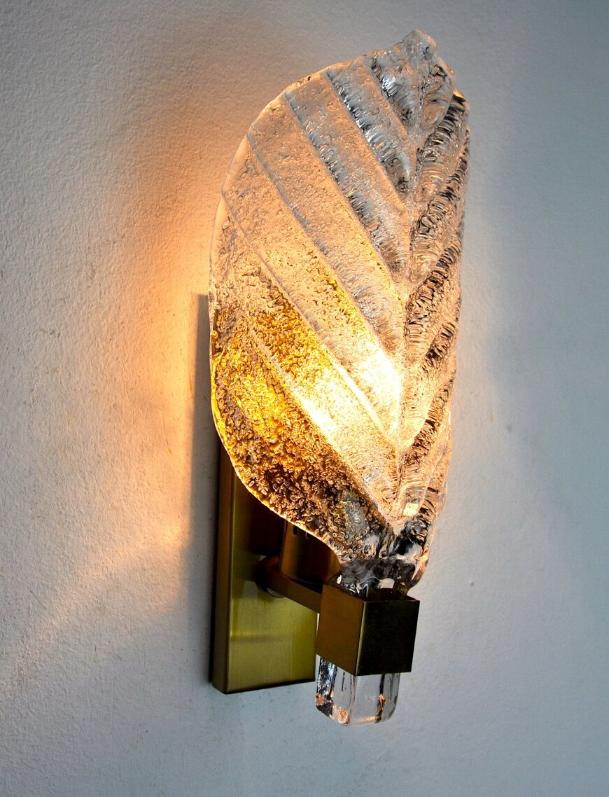 Wall lamp "sheet" by Carl Fagerlund, Murano glass, Germany, 1970