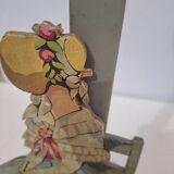 Porte chapeau en bois peint signé Job début XX ème