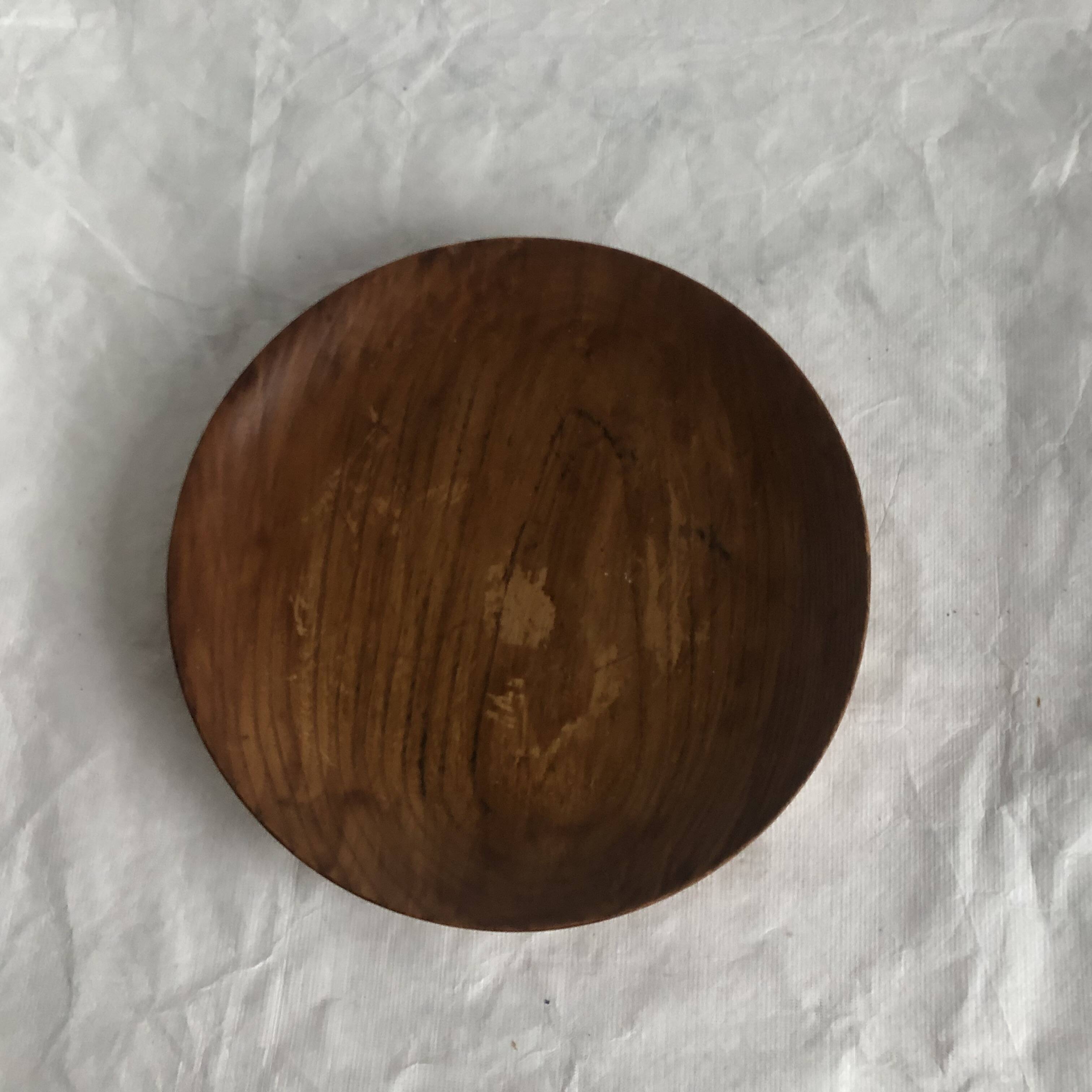 vintage teak presentation tray or plate