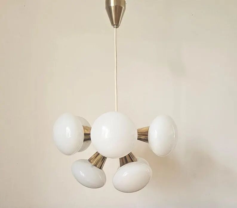 Rare Midcentury Chandelier Sputnik, Kamenicky Senov, 1970s