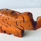 Wooden elephant puzzle
