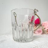 Seau à glaçon vintage anse laiton dorée torsadée