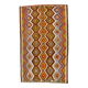 Tapis Kilim tribal vintage orange vert 6x9, 177x290 cm