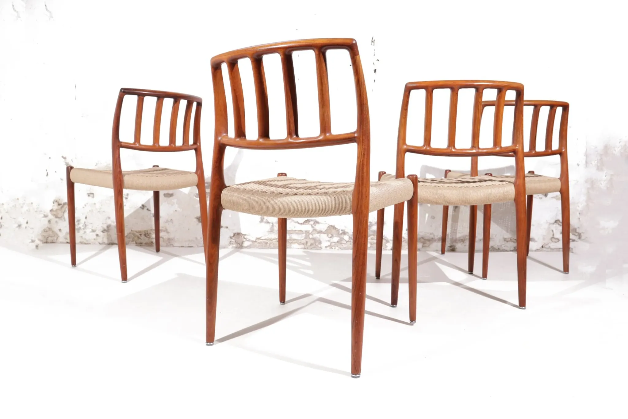 Set of 4 Niels Moller Model 83 rosewood dining chairs, Denmark, 1975
