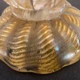 Foot of blown glass lamp by Murano, Barovier, Cordonato d'Oro, 1950