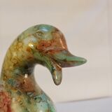 Animal statuette in double-layer lacquered glass by Jean-Noël Bouillet