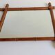 Art Nouveau Faux Bamboo Mirror, 65cm / 25.8", Handmade, Wood, C. 1900