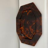 Vintage tortoiseshell hexagonal tortoiseshell serving tray