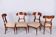 Biedermeier Chairs in Walnut, Czech, 1830s, Set of 4