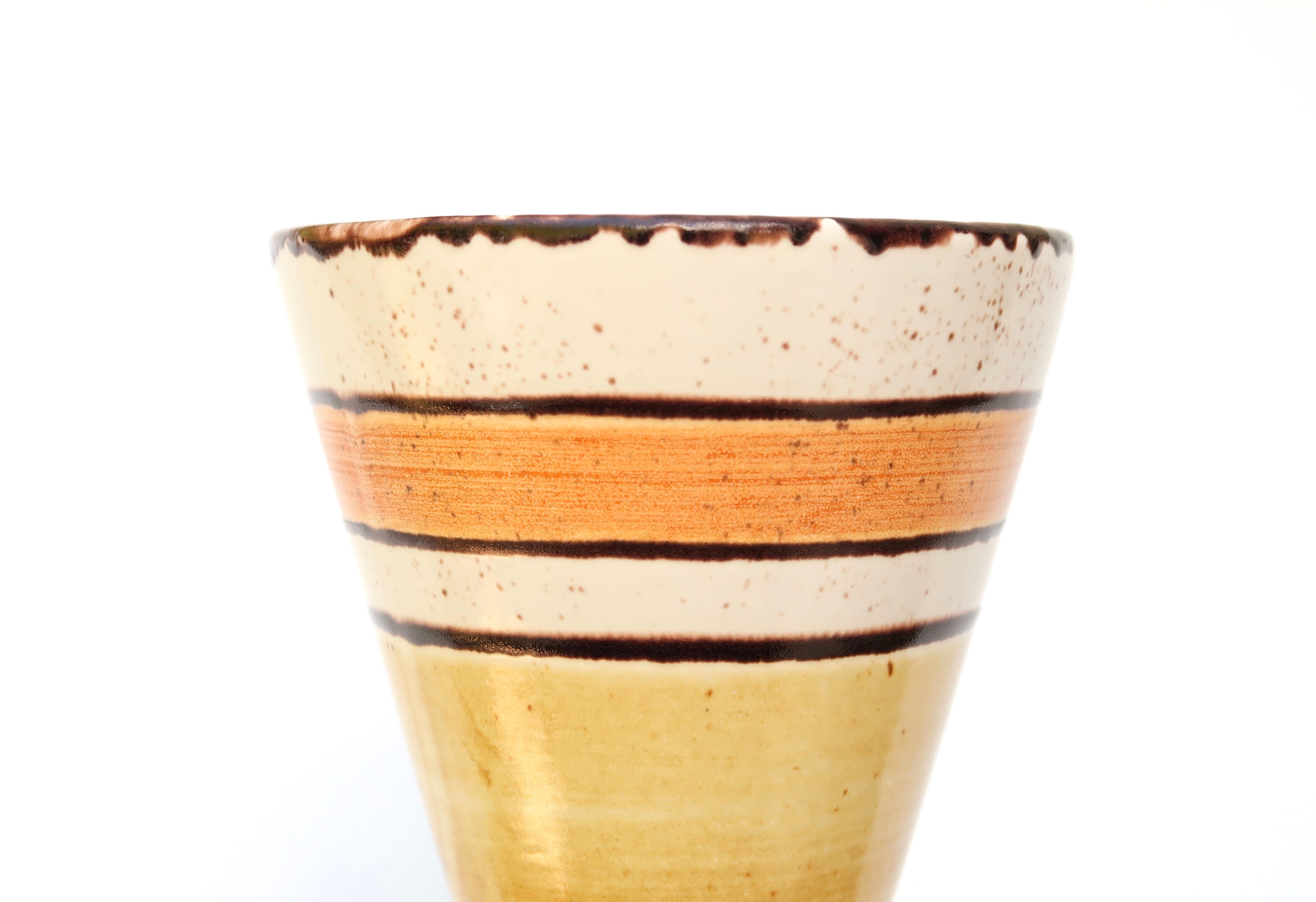 Gien earthen earthen vase model Etna, 70s