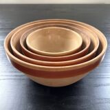 Series of 4 Gien sandstone bowls