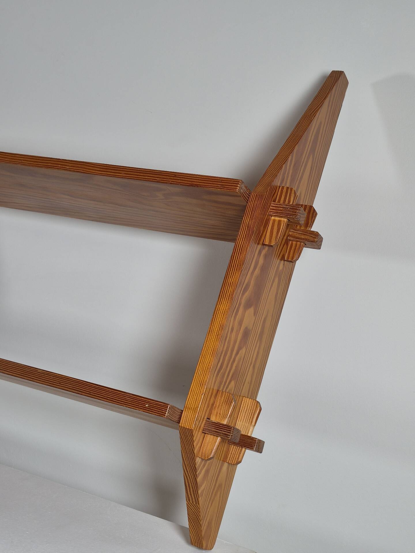Vintage mid century brutalist pinecwall shelf