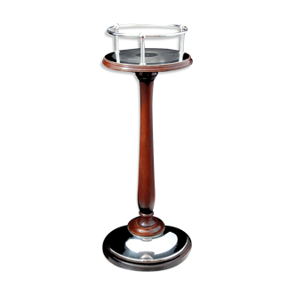 Christofle mahogany & silver plate champagne bucket stand