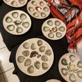 Service à huîtres vallauris 6 assiettes et 1 plat