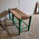 Banc en paille et bois ancien