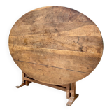 Winegrower's table / tilting table / burgundy walnut table