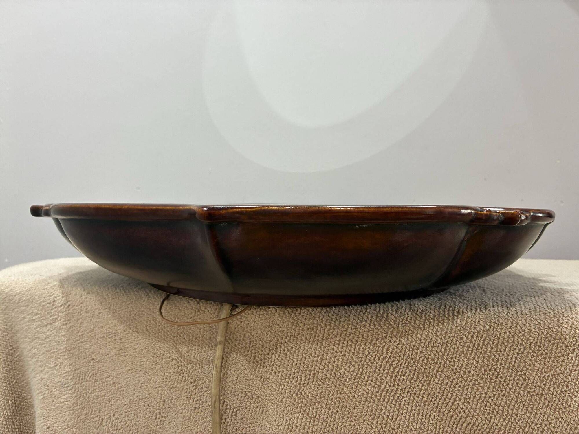 PAN Keramik illuminated ceramic wall mirror, West Germany, 1970s