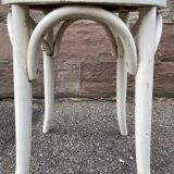 Vintage curved wooden stool