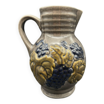 Vintage jug with vine decoration – probably Bay Keramik