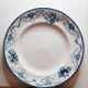 Longwy iron earth flat plate, blue Lavoisier model