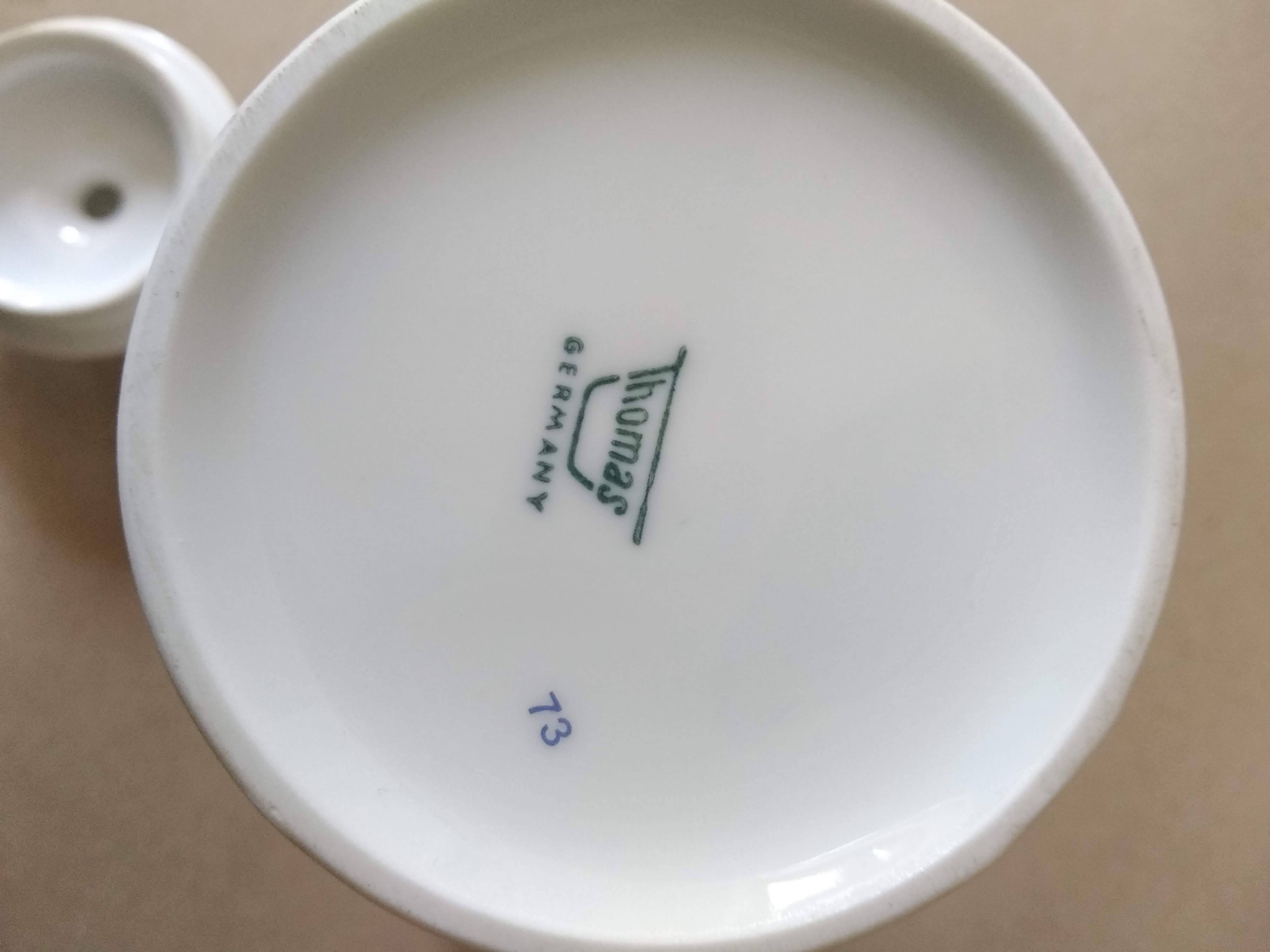 Set Coffee pot + milk jug Porcelain THOMAS Vintage. Luciana medallion. 70s