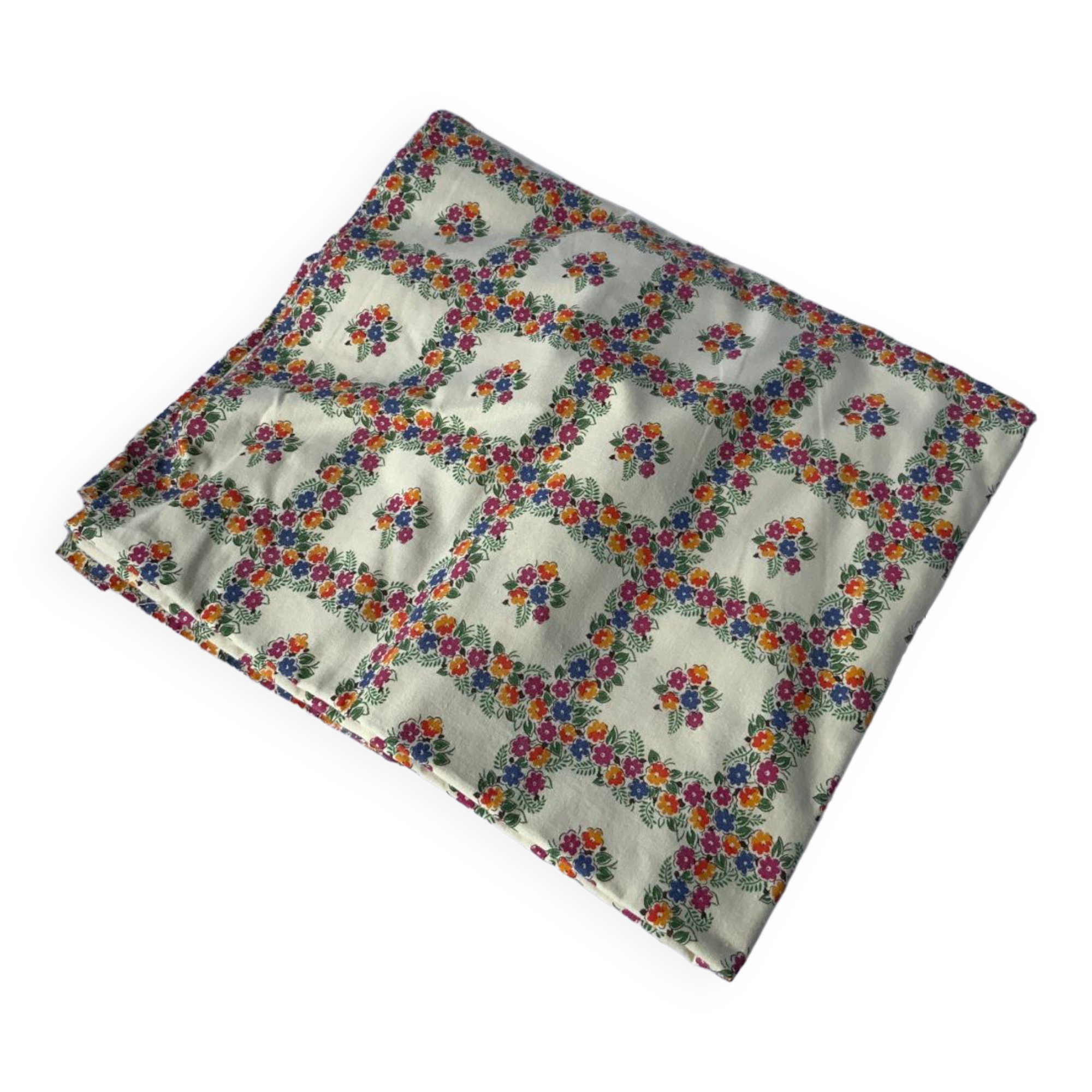 Tablecloth florets Selency x Monoprix crossed Laroche