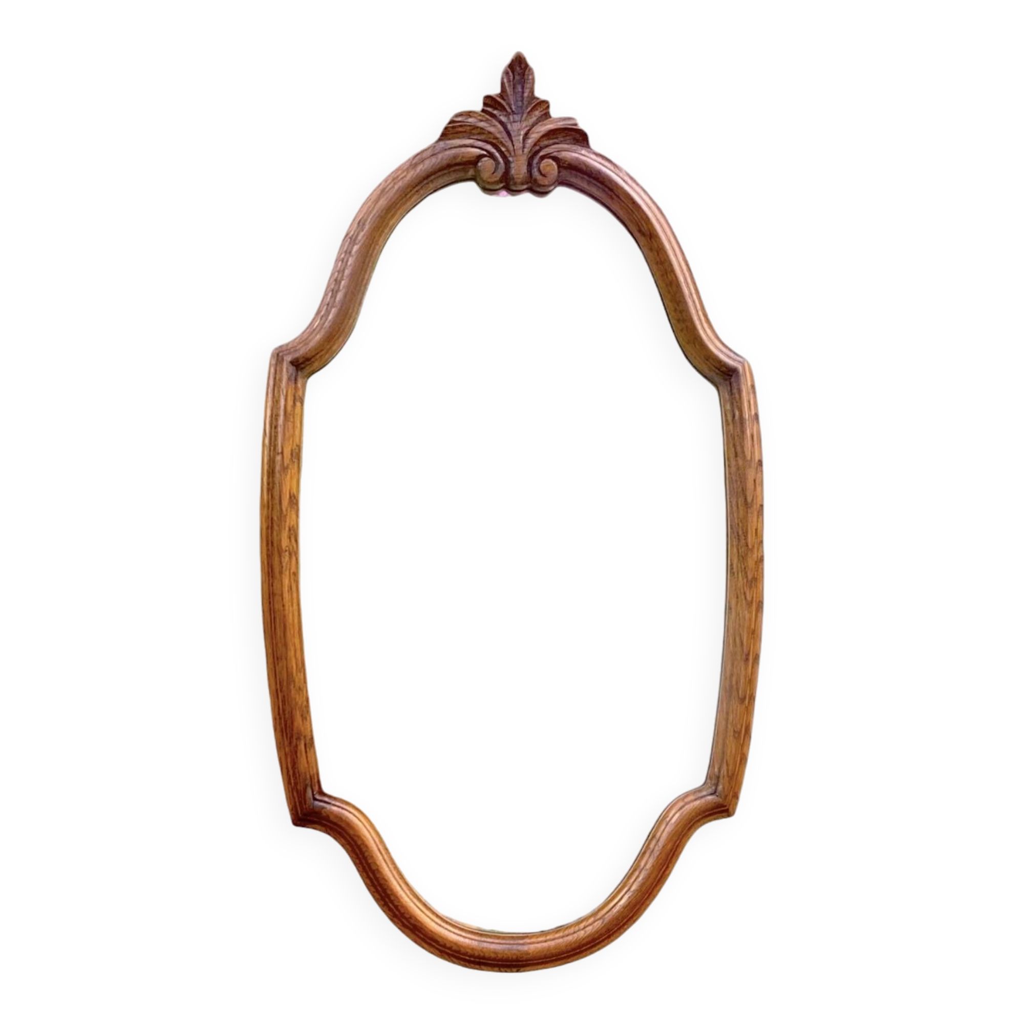 Old carved wooden mirror - 70 cm