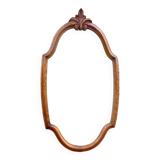 Old carved wooden mirror - 70 cm