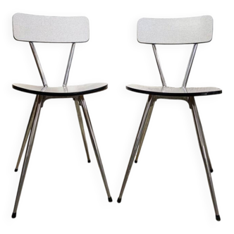 Pair of Formica chairs designed by Roger Breton