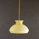 Old pendant light in pale young glass - mounted with cable and new socket