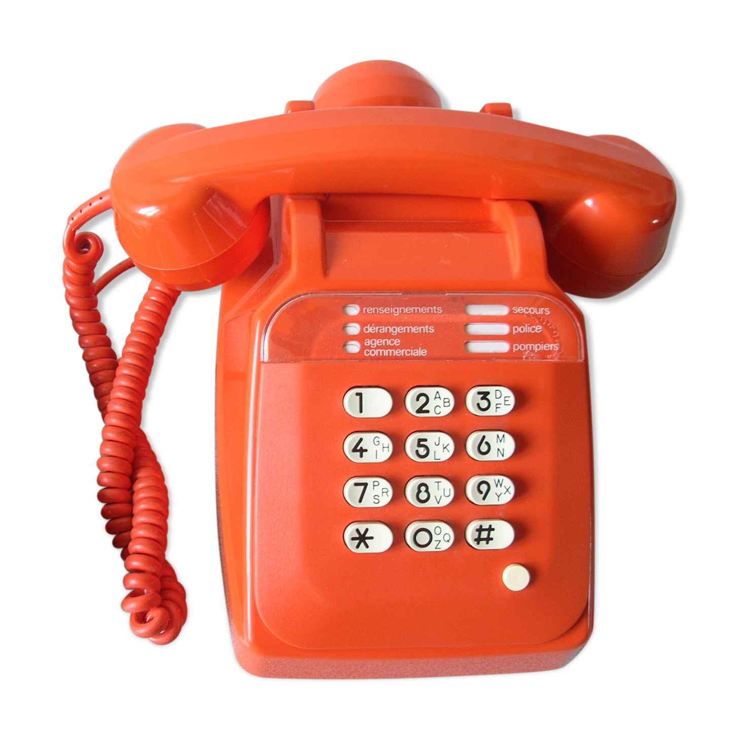 Thomson Téléphone Vintage à Touches de Couleur Kaki THOMSON CSF de 1985 Socotel S63 