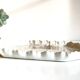 Old tray in floral pattern biscuit