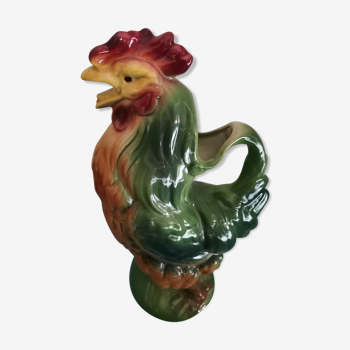 Pitcher Barbotine rooster Saint Clement