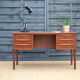 Bureau danois en teck double faces