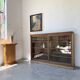 Enfilade vitrée en chêne, années 50