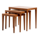 Tables gigognes modèle 163 en teck par Severin Hansen pour Haslev Møbelfabrik, ensemble de 3