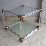 Table d’appoint en bambou lucite par Charles Hollis Jones