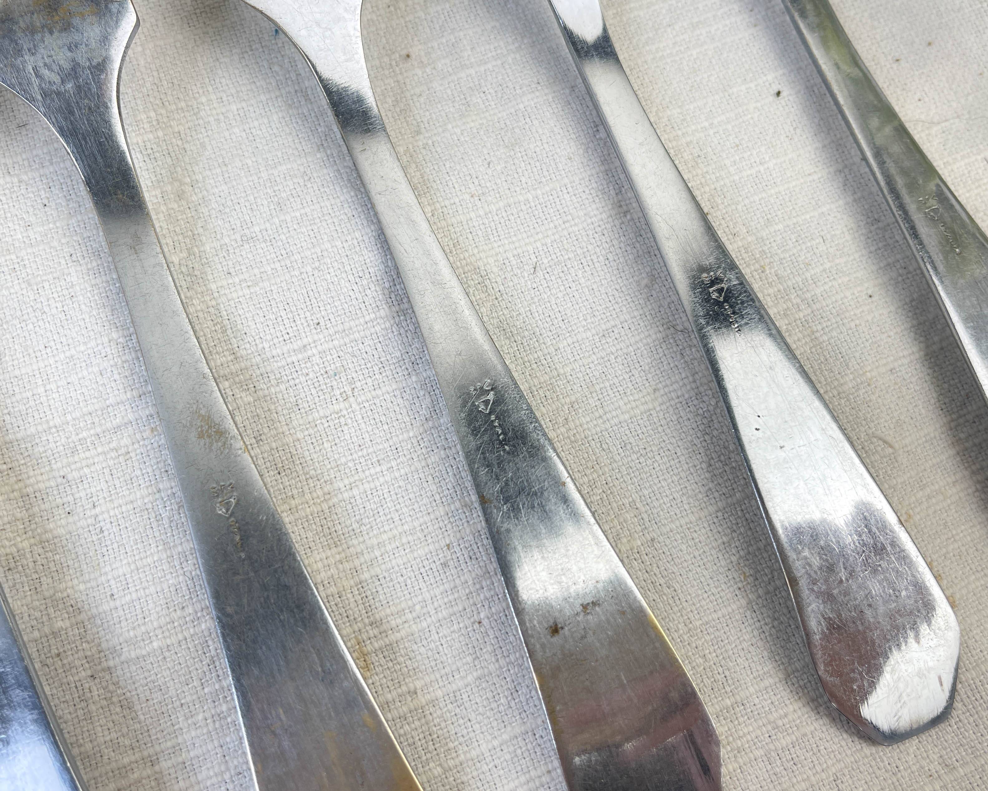 6 vintage stainless steel forks vlm italia